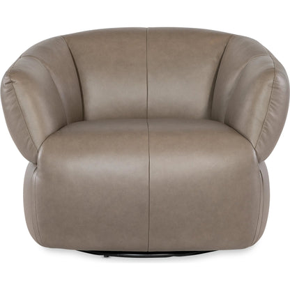 Aria Swivel Chair by Hooker Furniture in verona sage. Made from leather in a traditional style.