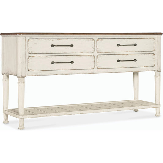 Americana Server by Hooker Furniture. Made from oak veneers with solid-wood edge top in a cottage & farmhouse style.