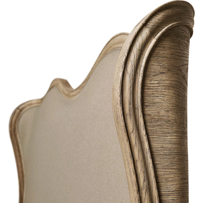 Echo Canyon Upholstered Bed by Jonathan Charles in faded oak. Made from oak, fabric in a unique style.