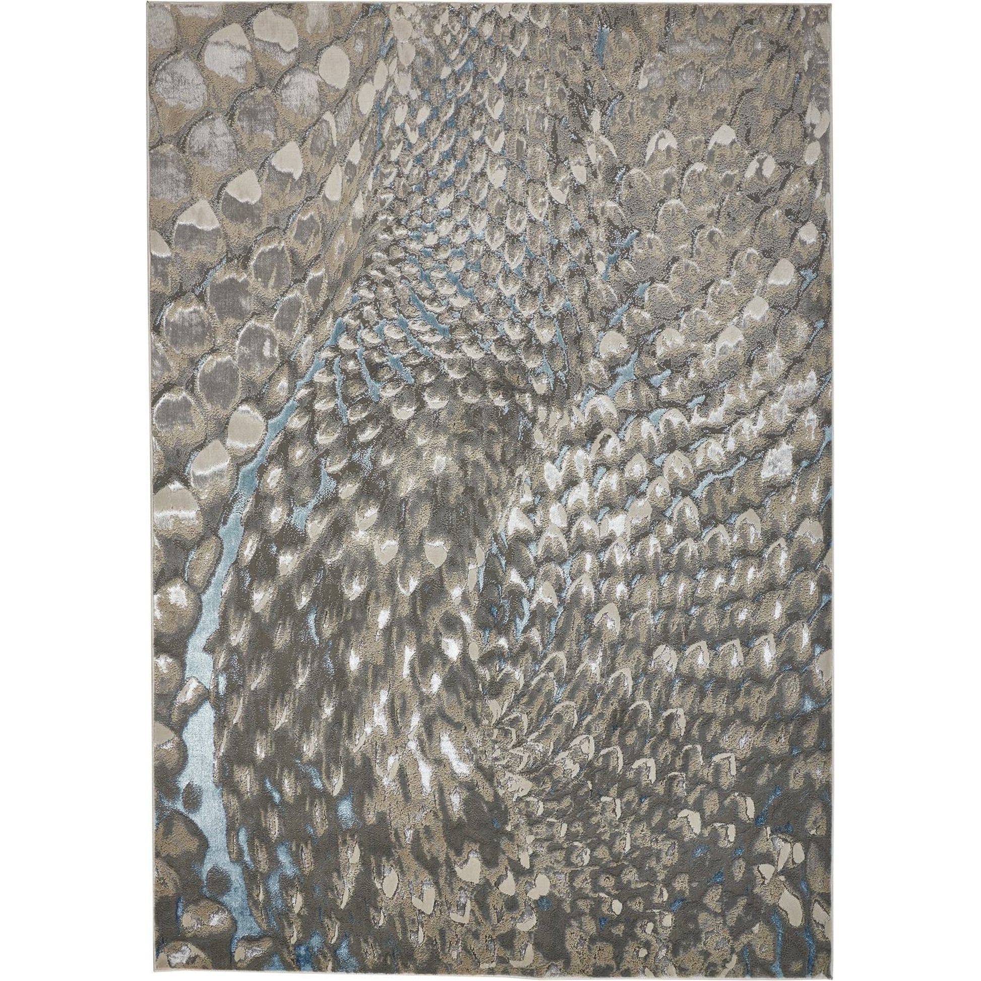 Azure Rug - 3403F by Feizy in blue, silver, gray. Made from polyester, polypropylene in a unique style.