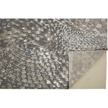 Azure Rug - 3403F by Feizy in blue, silver, gray. Made from polyester, polypropylene in a unique style.