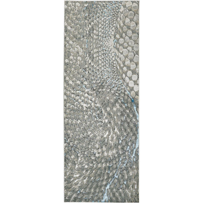 Azure Rug - 3403F by Feizy in blue, silver, gray. Made from polyester, polypropylene in a unique style.