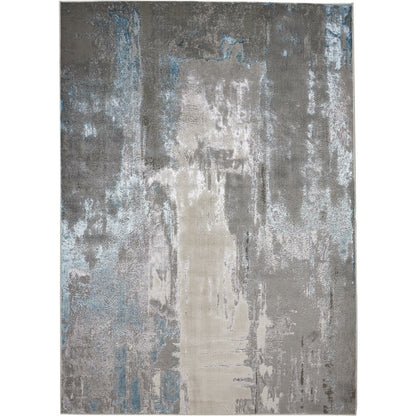 Azure Rug - 3406F by Feizy in gray, ivory, blue. Made from polyester, polypropylene in a unique style.