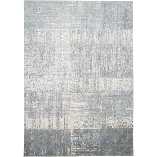 Azure Rug - 3413F by Feizy in white, gray, blue. Made from polyester, polypropylene in a unique style.