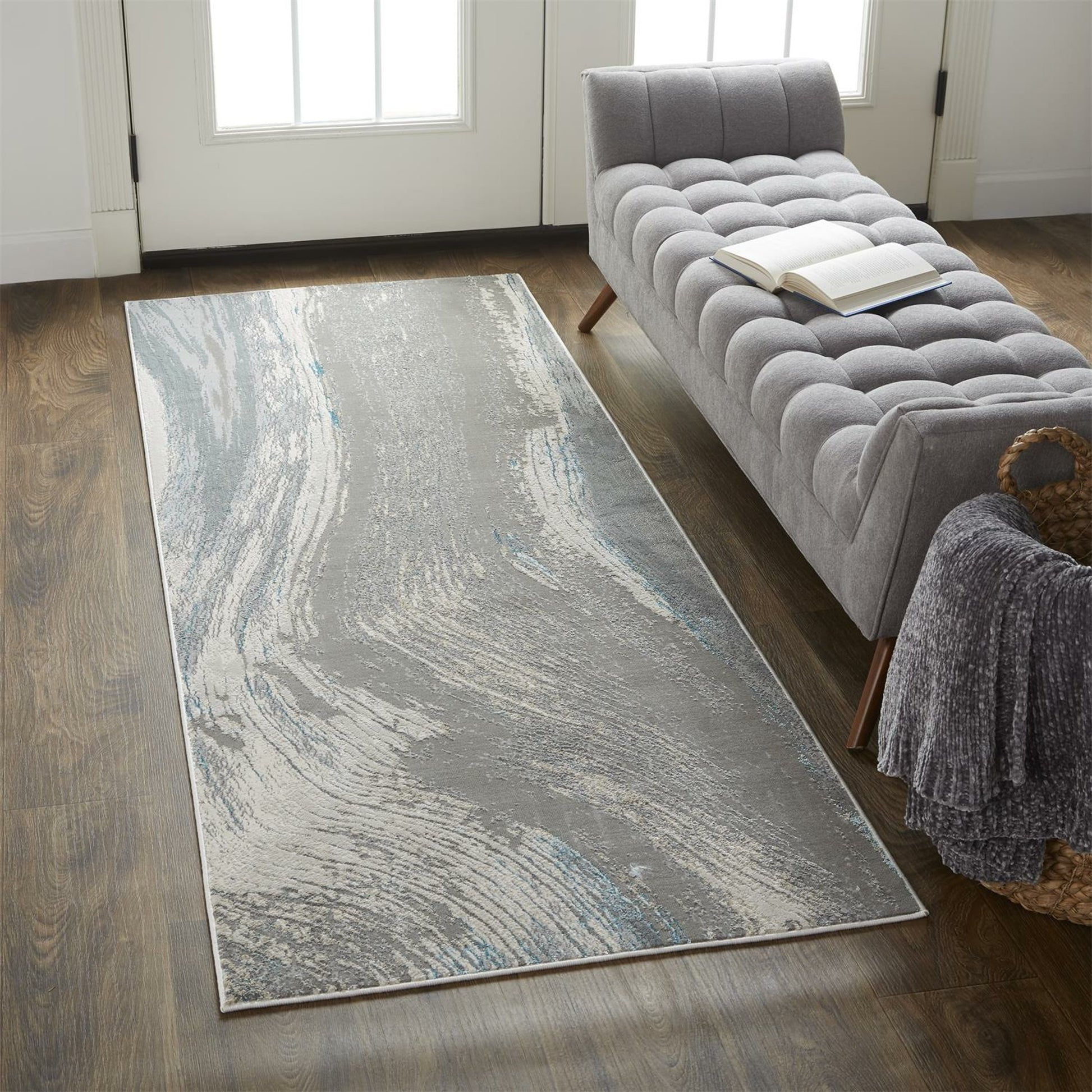 Azure Rug - 3524F by Feizy in gray, ivory, blue. Made from polyester, polypropylene in a unique style.
