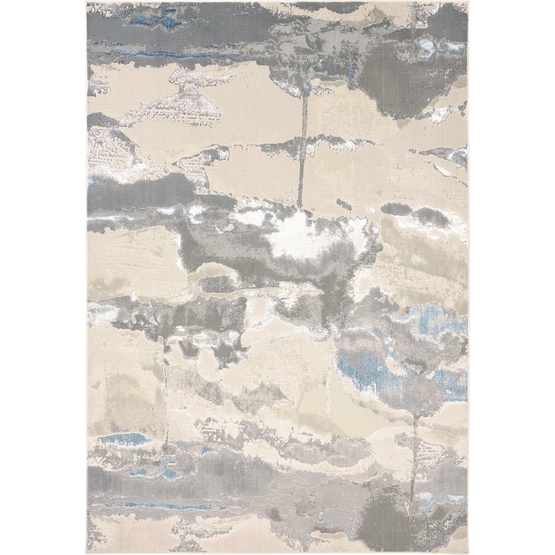 Azure Metallic Marble Rug - 3525F by Feizy in blue, gray. Made from polyester, polypropylene in a unique style.