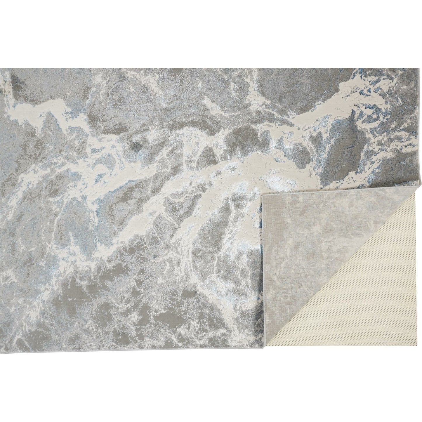 007 SI-1751790,SI-1751791 | Closeup | Azure Rug - 3539F by Feizy in silver, gray, ivory. Made from polyester, polypropylene in a unique style.