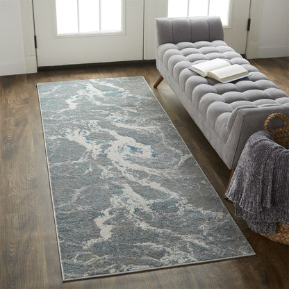 Azure Rug - 3539F by Feizy in silver, gray, ivory. Made from polyester, polypropylene in a unique style.