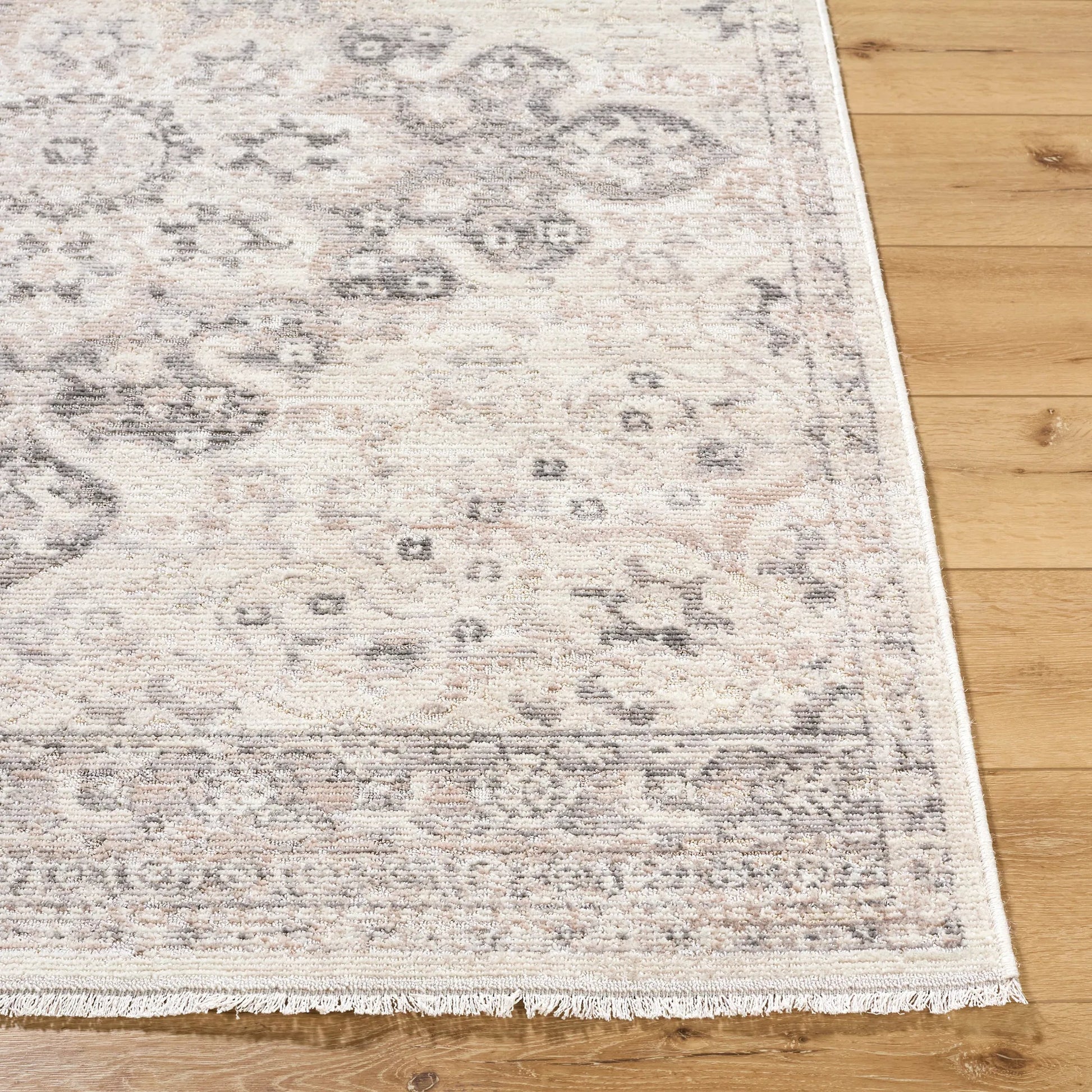 Azhar AZR-2303 Rug by Livabliss in ivory, taupe, charcoal, beige. Made from polyester in a unique style.