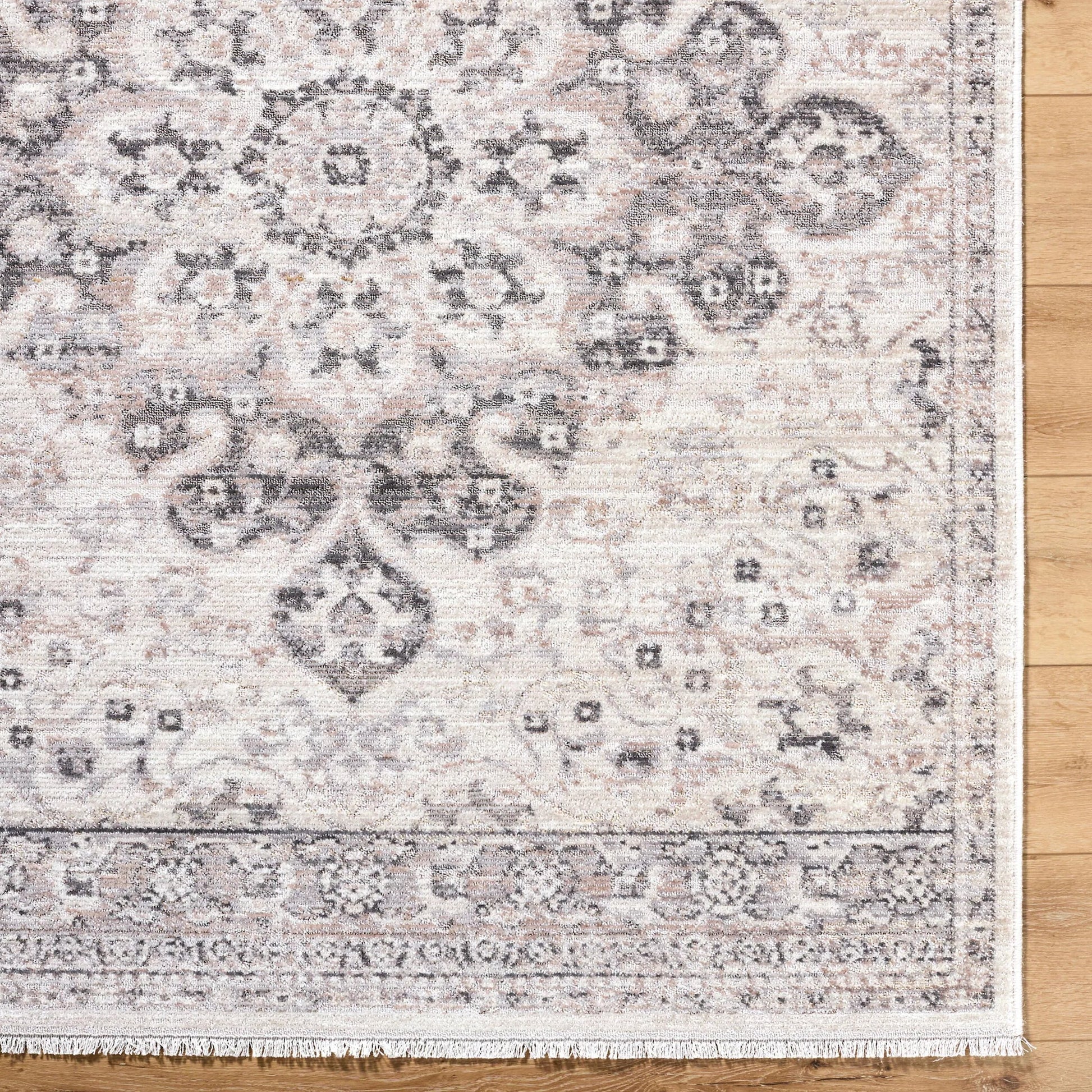 Azhar AZR-2303 Rug by Livabliss in ivory, taupe, charcoal, beige. Made from polyester in a unique style.