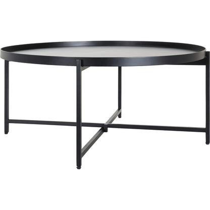 Aracruz - 29268 by Surya in black and powder coatedhand painted. Made from top: manufactured wood, base: metal in a modern style.