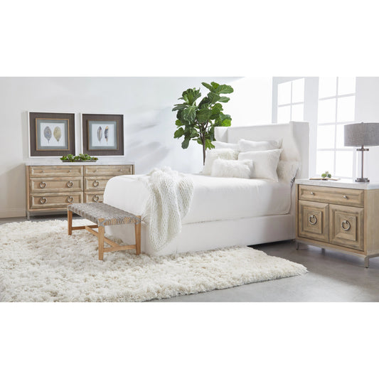 Azure Carrera Double Dresser by Essentials For Living in natural gray. Made from marble veneer, wire brushed solid acacia, acacia veneer, mdf, steel in a modern style.