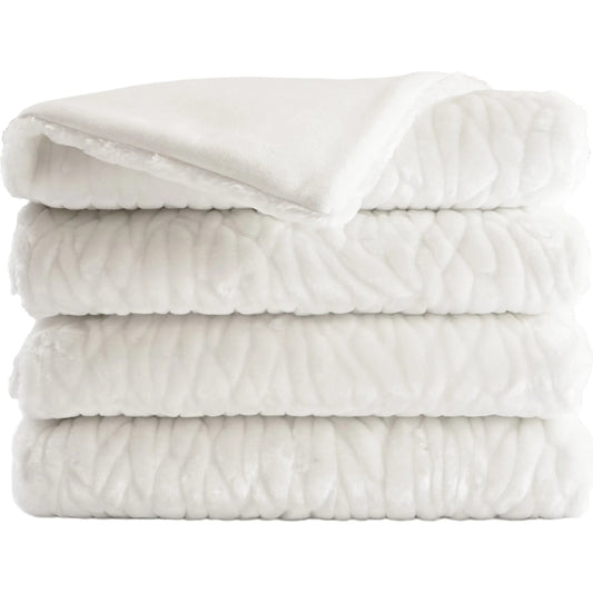 Callard Corded Throw by DV Kap Home in snow. Made from 100% polyester in a unique style.