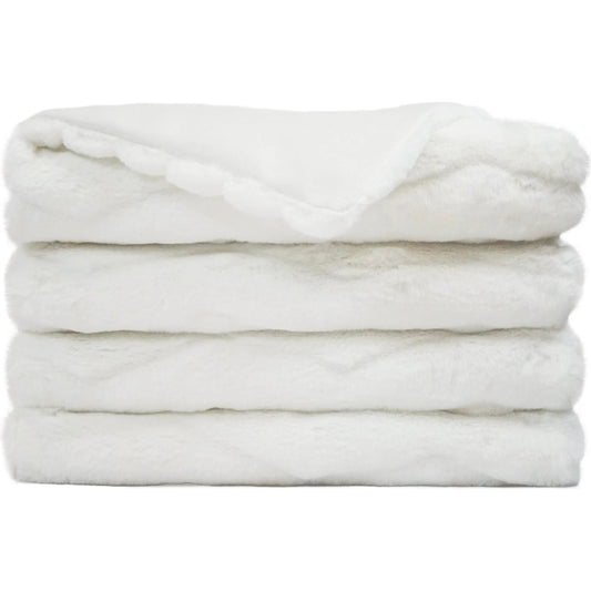 Lush Chevron Throw by DV Kap Home in snow. Made from 100% polyester in a unique style.