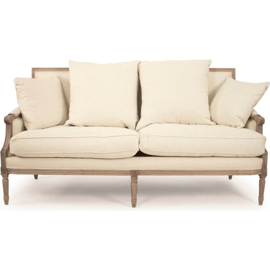 Louis Sofa by Zentique in natural oak, off-white cotton. Made from oak, cotton in a unique style.