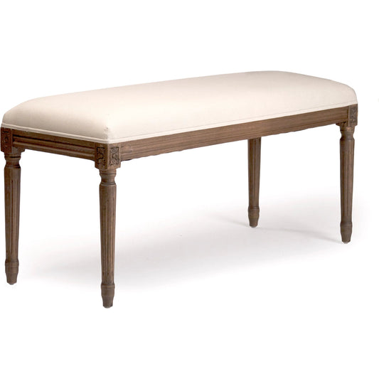 Lille Bench by Zentique in traditional oak, off-white cotton. Made from oak, cotton in a unique style.