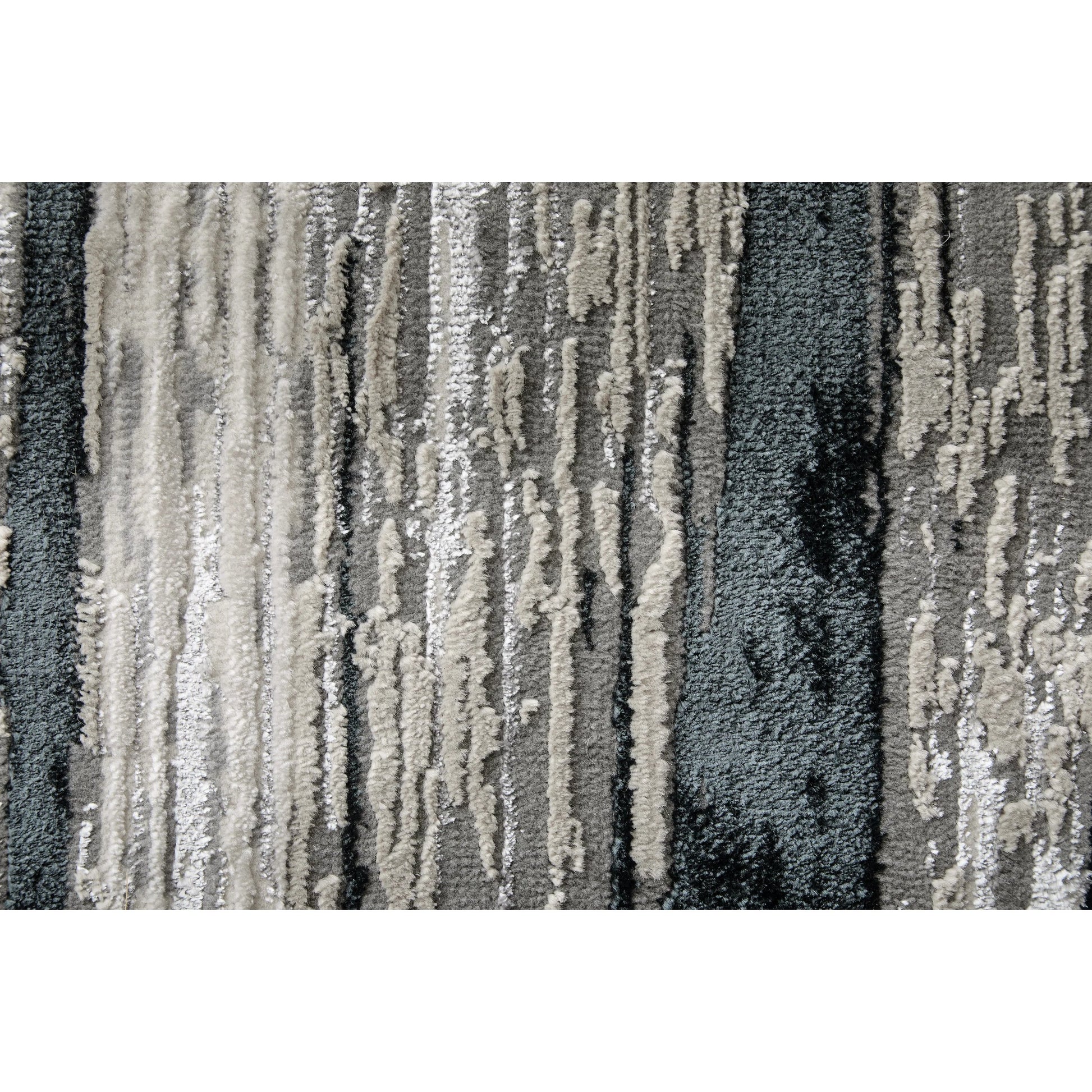 Micah Rug - 3338F by Feizy in black, silver, gray. Made from polyester, polypropylene in a unique style.