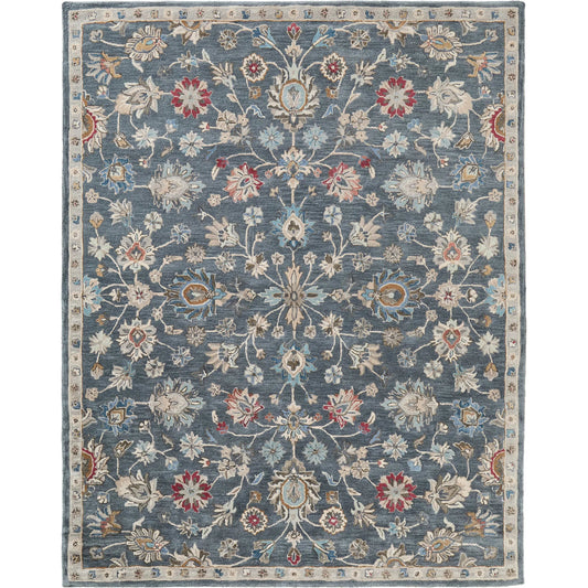 Rylan Transitional Oriental Rug - 8639F by Feizy in gray, ivory, red. Made from wool in a unique style.