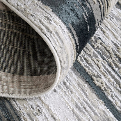 Micah Rug - 3338F by Feizy in black, silver, gray. Made from polyester, polypropylene in a unique style.