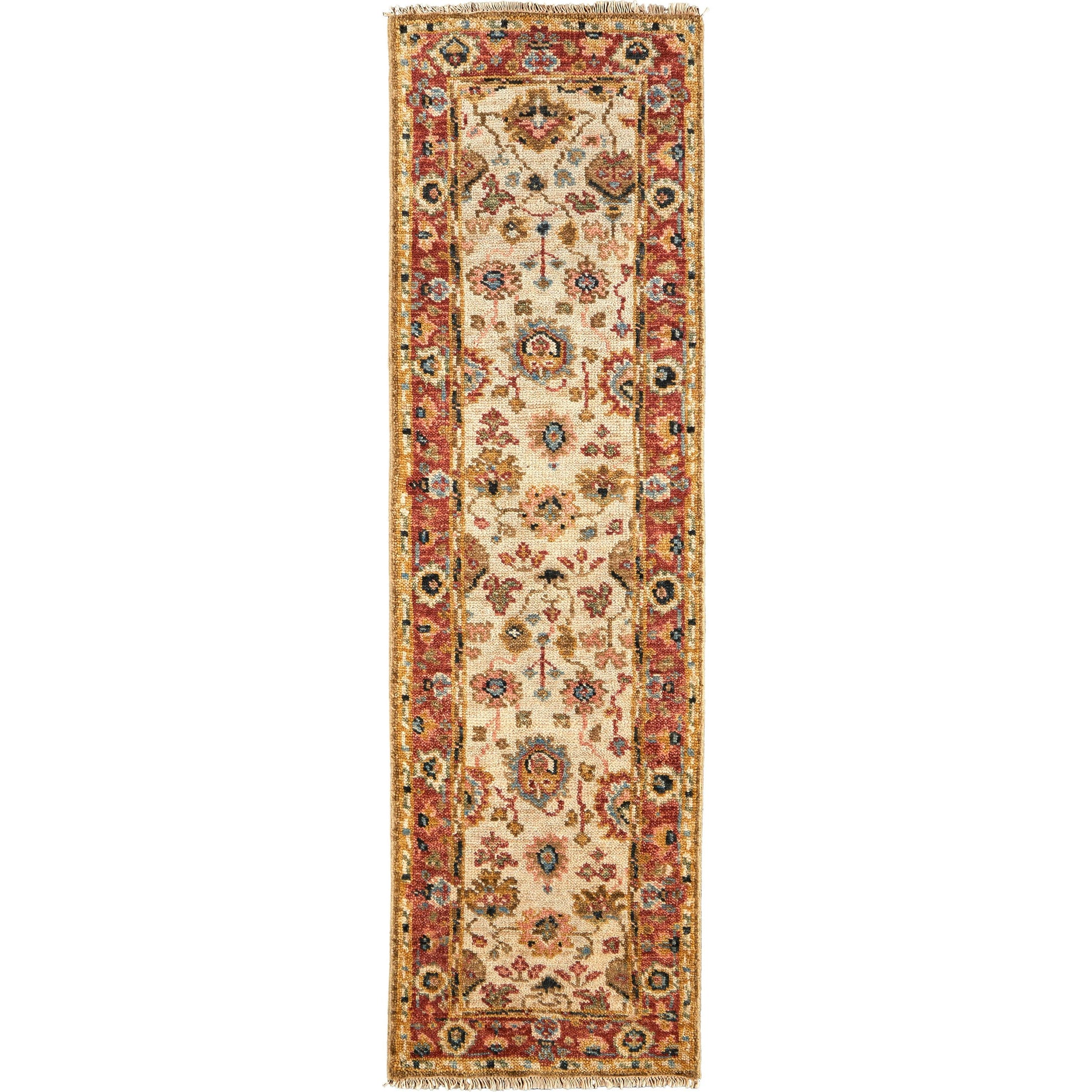 Carrington Traditional Oriental Rug - 6805F by Feizy in ivory, red, blue. Made from wool in a unique style.
