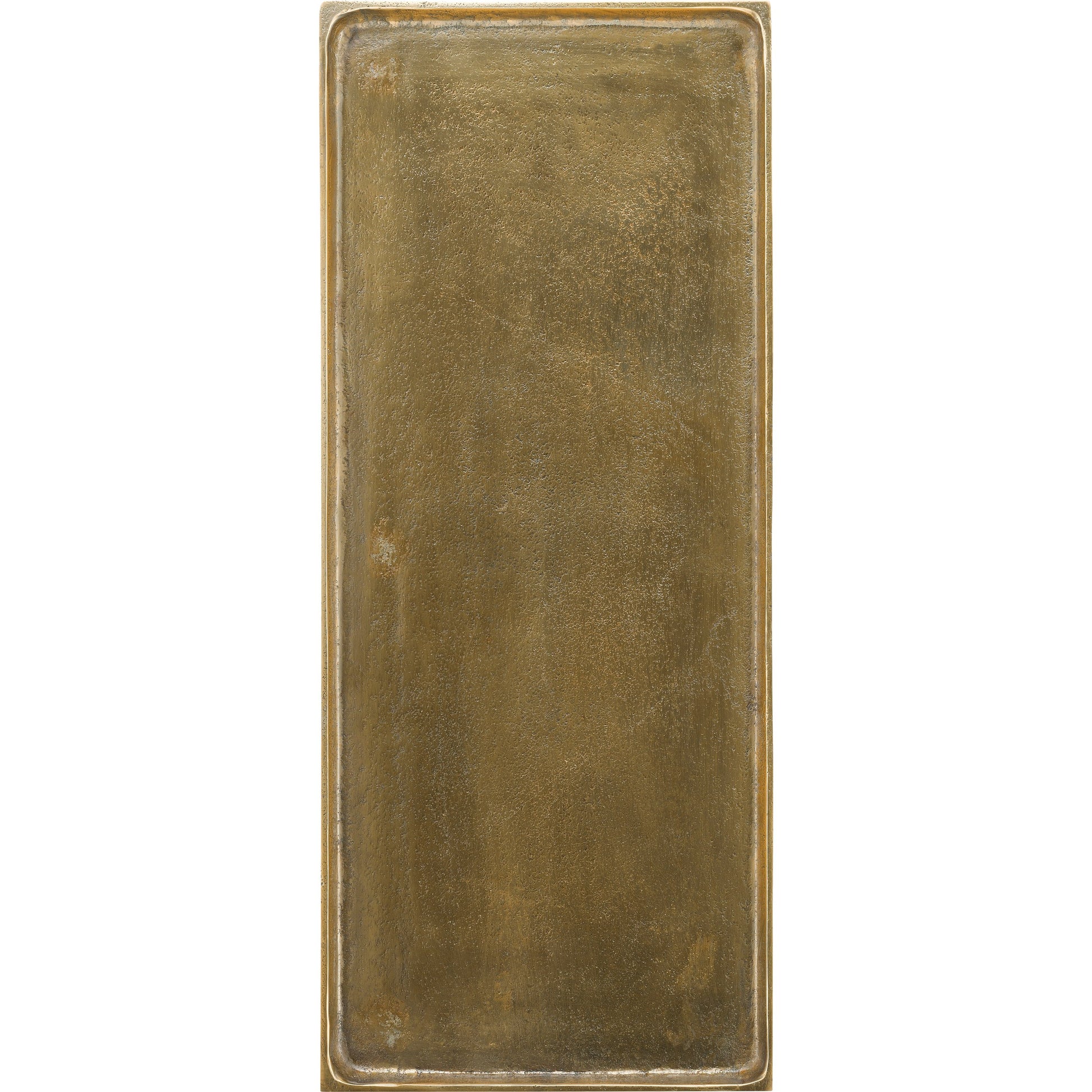 Boyles Brass Side Table by Currey and Company in antique brass, black. Made from cast aluminum, iron in a transitional style.