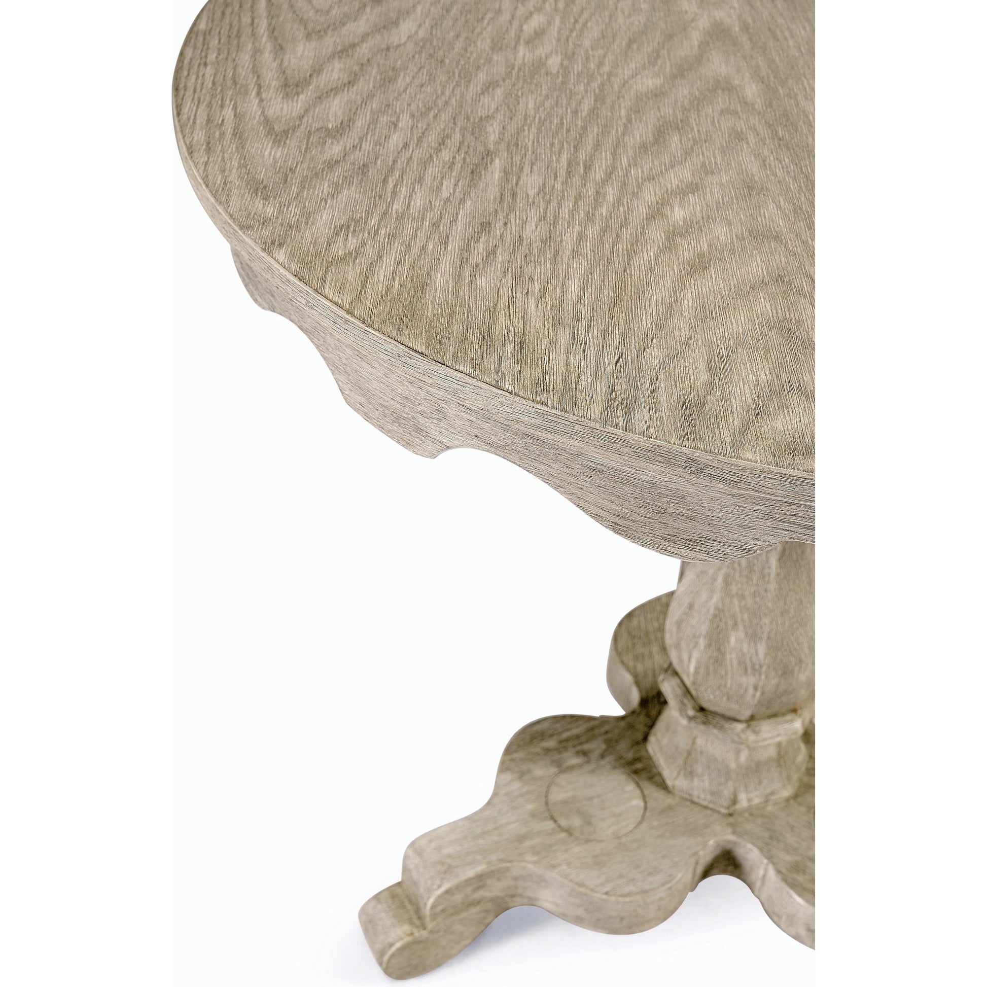 William Yeoward Overbury Breakfast Table by Jonathan Charles in grey and greyed oak. Made from oak in a cottage & farmhouse style.