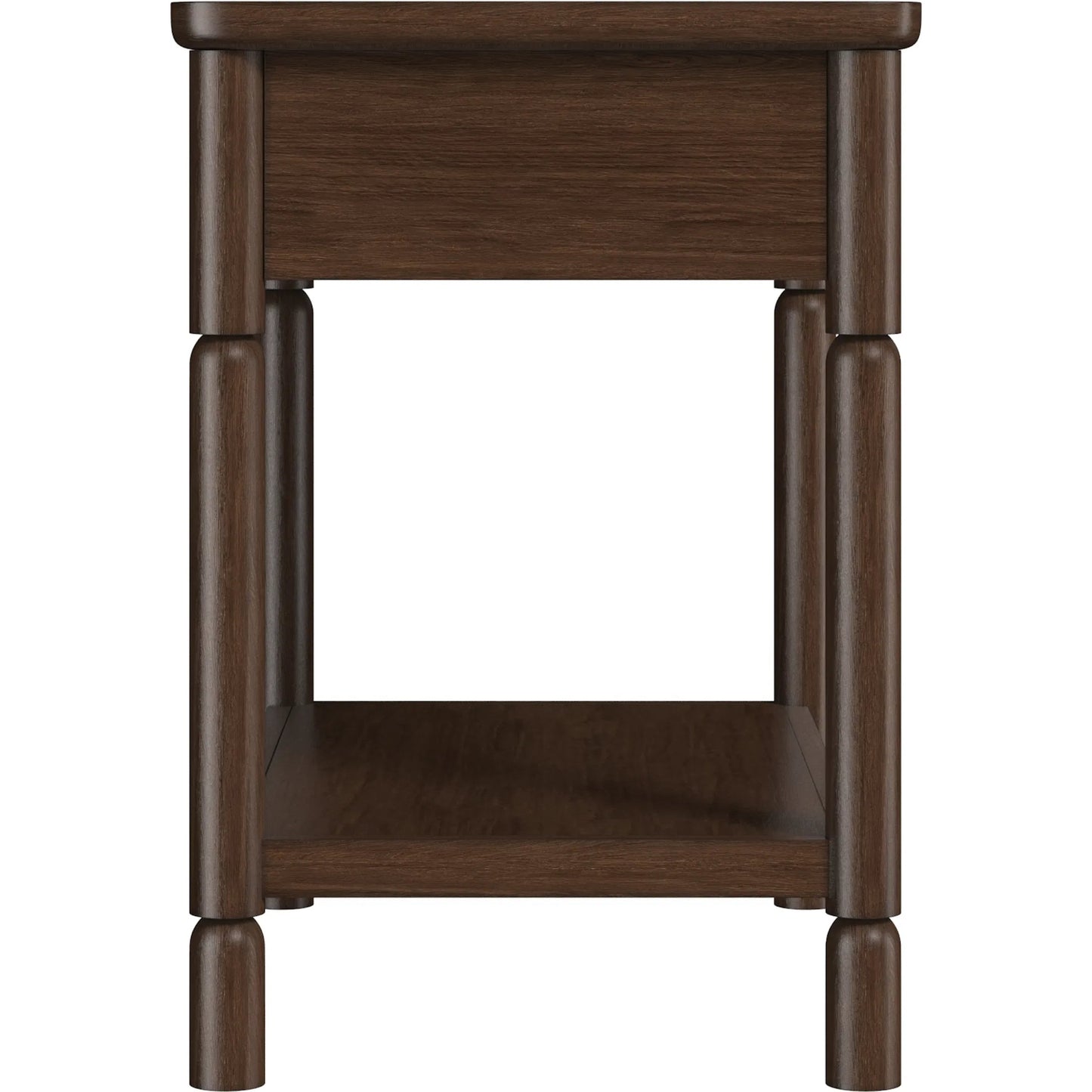 003 SI-2514212 | Additional Silo | Verge Open Nightstand by A.R.T. Furniture in handcrated walnut. Made from poplar solids, flat cut walnut veneers in a traditional style.