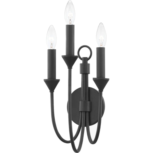 Cate Wall Sconce by Troy. Made from iron, steel in a transitional style.