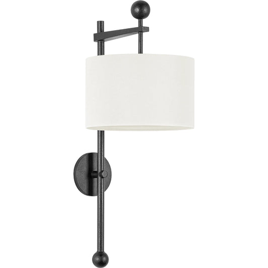Tisbury Wall Sconce by Troy in forged iron. Made from iron, steel in a unique style.