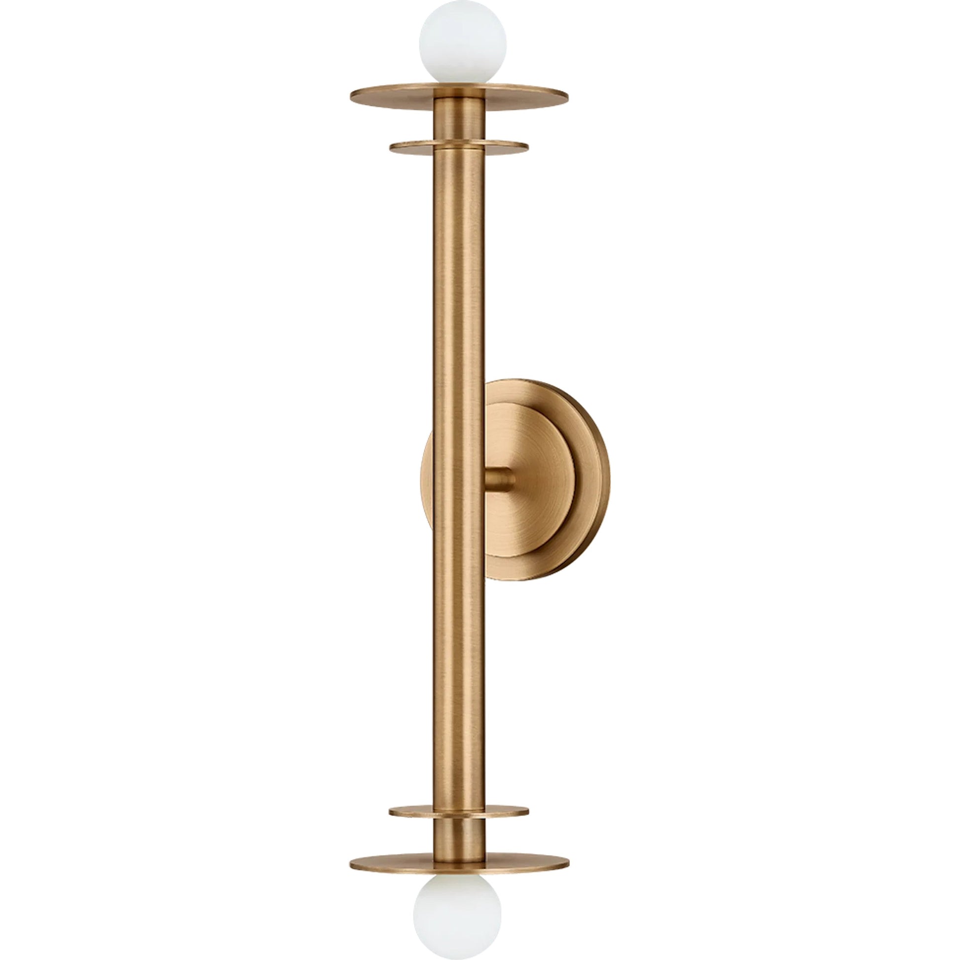 Arley Wall Sconce by Troy in patina brass. Made from steel in a transitional style.