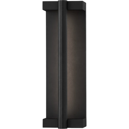 Calla Exterior Wall Sconce by Troy in textured black. Made from steel in a modern style.