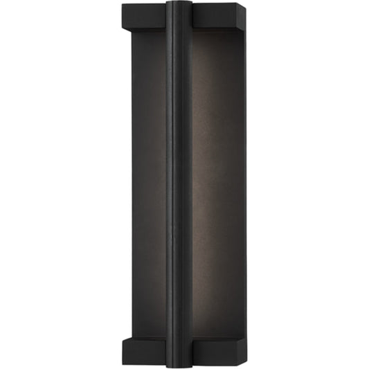 Calla Exterior Wall Sconce by Troy in textured black. Made from steel in a modern style.