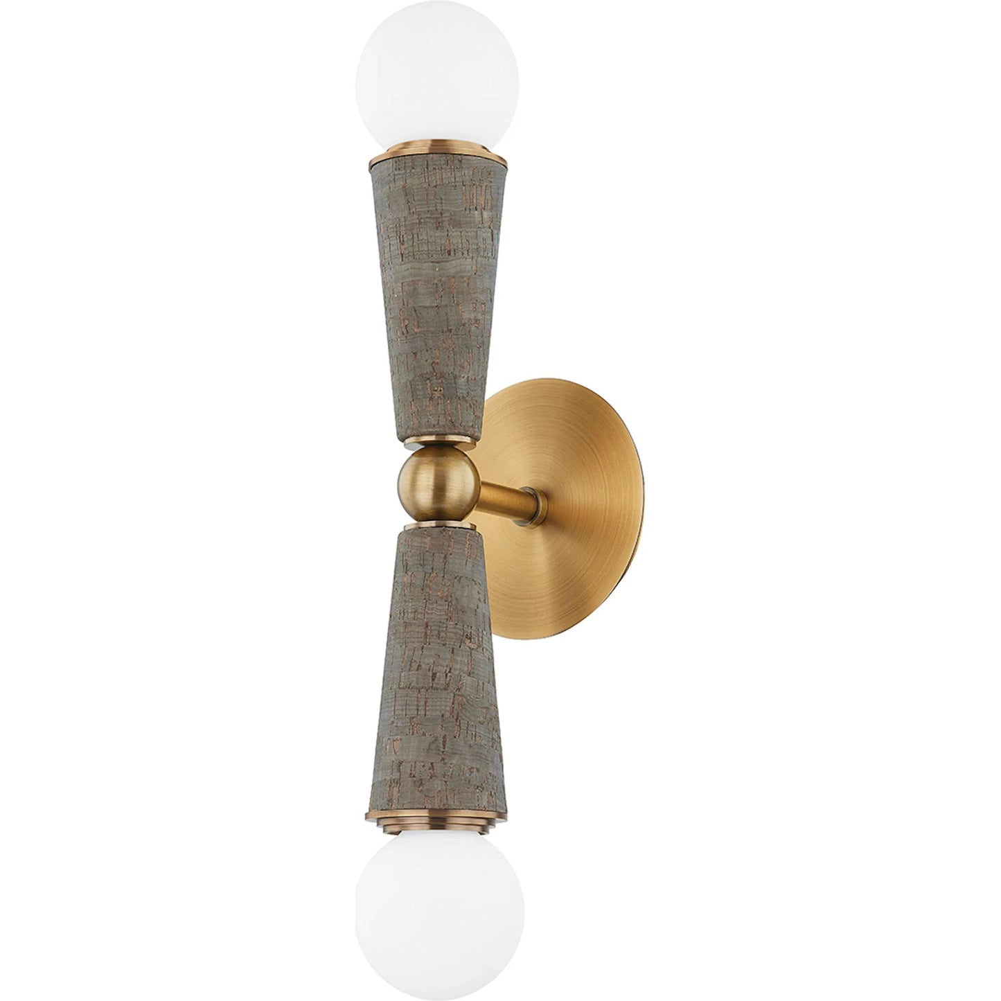 001 SI-2030080 | Primary Silo | Dax 2 Light Wall Sconce by Troy in patina brass. Made from steel in a modern style.