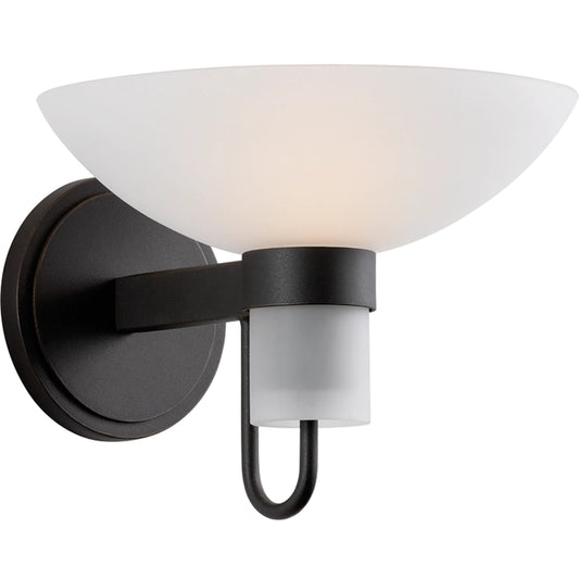 Arturo Wall Sconce by Troy in textured bronze. Made from iron in a unique style.
