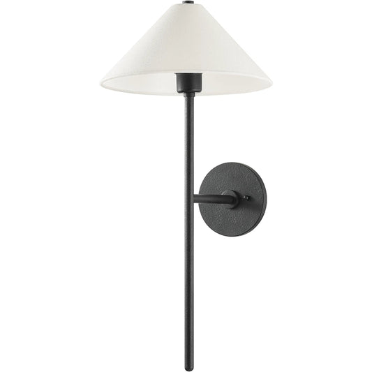 Cedar Sconce by Troy in forged iron. Made from steel in a modern style.