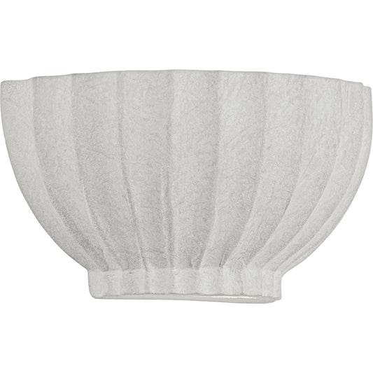 Efron Wall Sconce by Troy in soft white, ceramic ivory texture. Made from ceramic in a unique style.