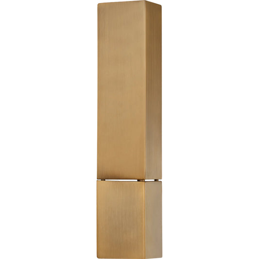 Lehi Wall Sconce by Troy in patina brass. Made from steel in a unique style.