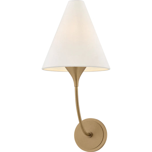 Evermore Wall Sconce by Troy in patina brass. Made from unique in a transitional style.