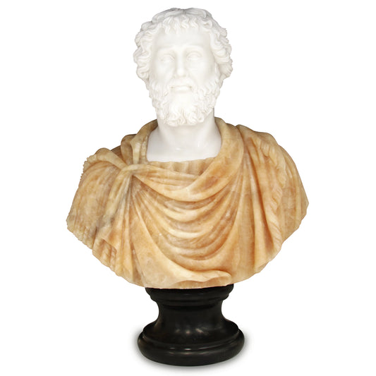 Thanos Marble Bust Sculpture by Currey and Company. Made from marble in a modern style.