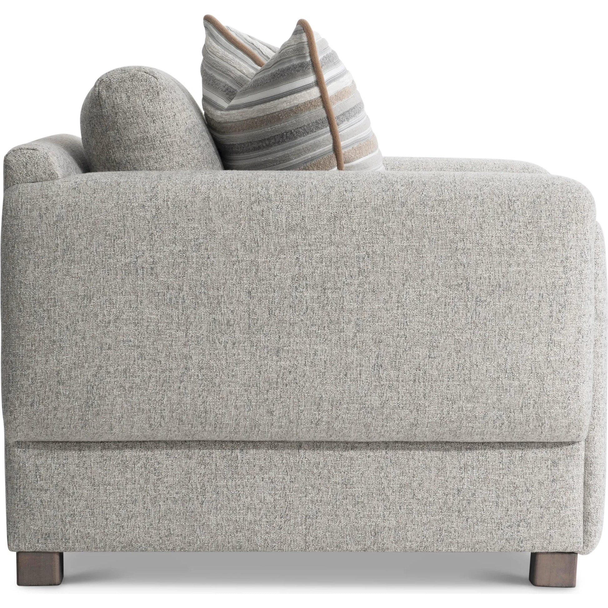 Tori Fabric Chair by Bernhardt in grey. Made from fabric in a unique style.
