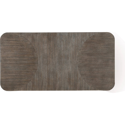 Modern Mood Leg Dining Table by Hooker Furniture. Made from oak veneers, metal in a modern style.