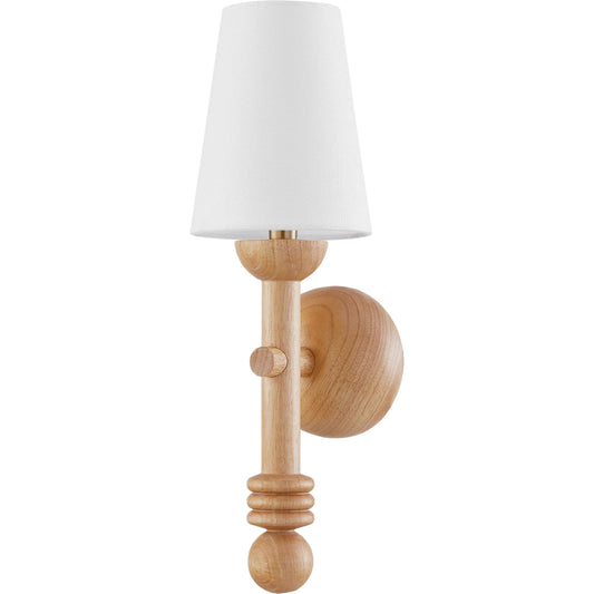 Iver Wall Sconce by Troy in patina brass. Made from wood in a unique style.