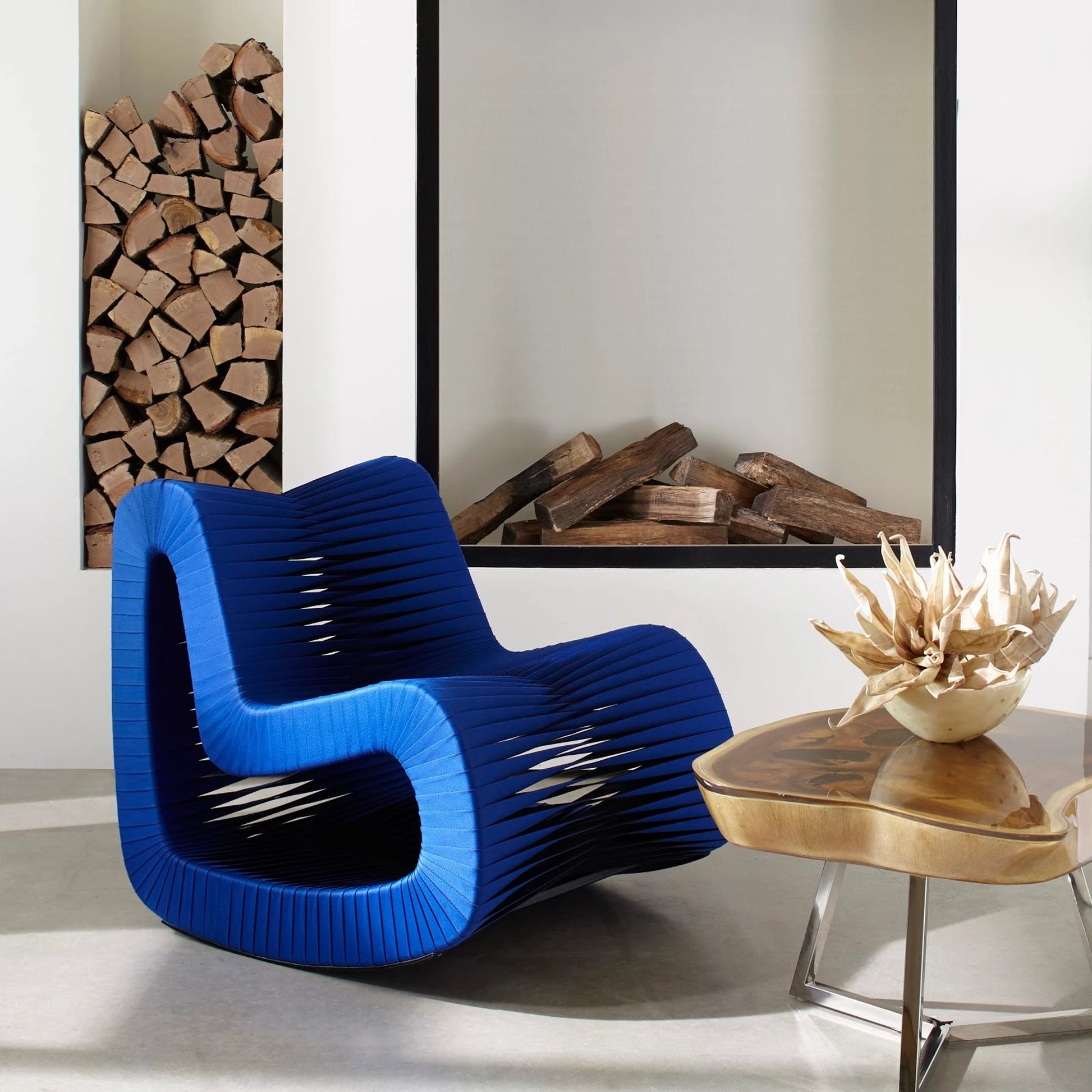 Seat Belt Rocking Chair by Phillips Collection. Made from cotton in a modern style.