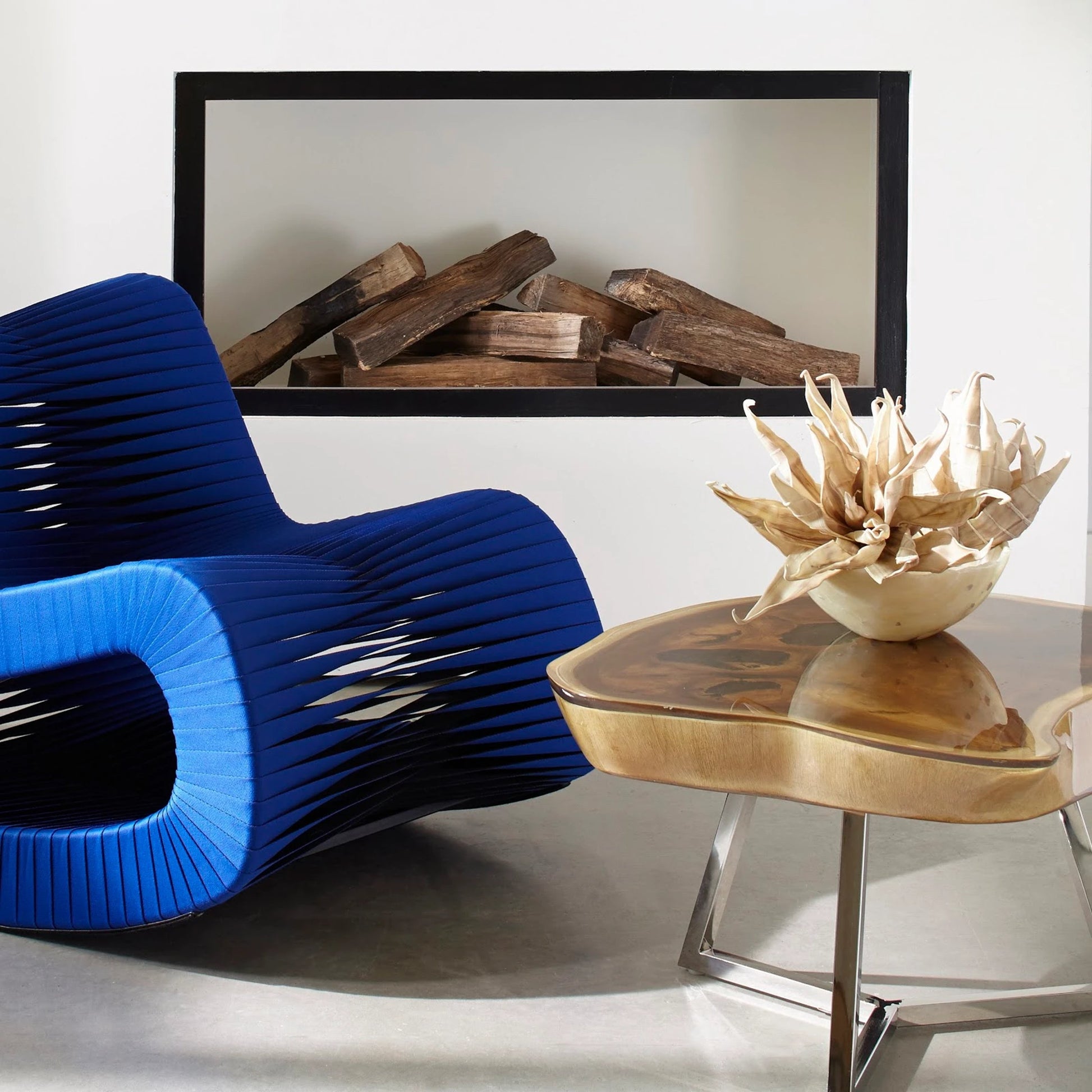 Seat Belt Rocking Chair by Phillips Collection. Made from cotton in a modern style.
