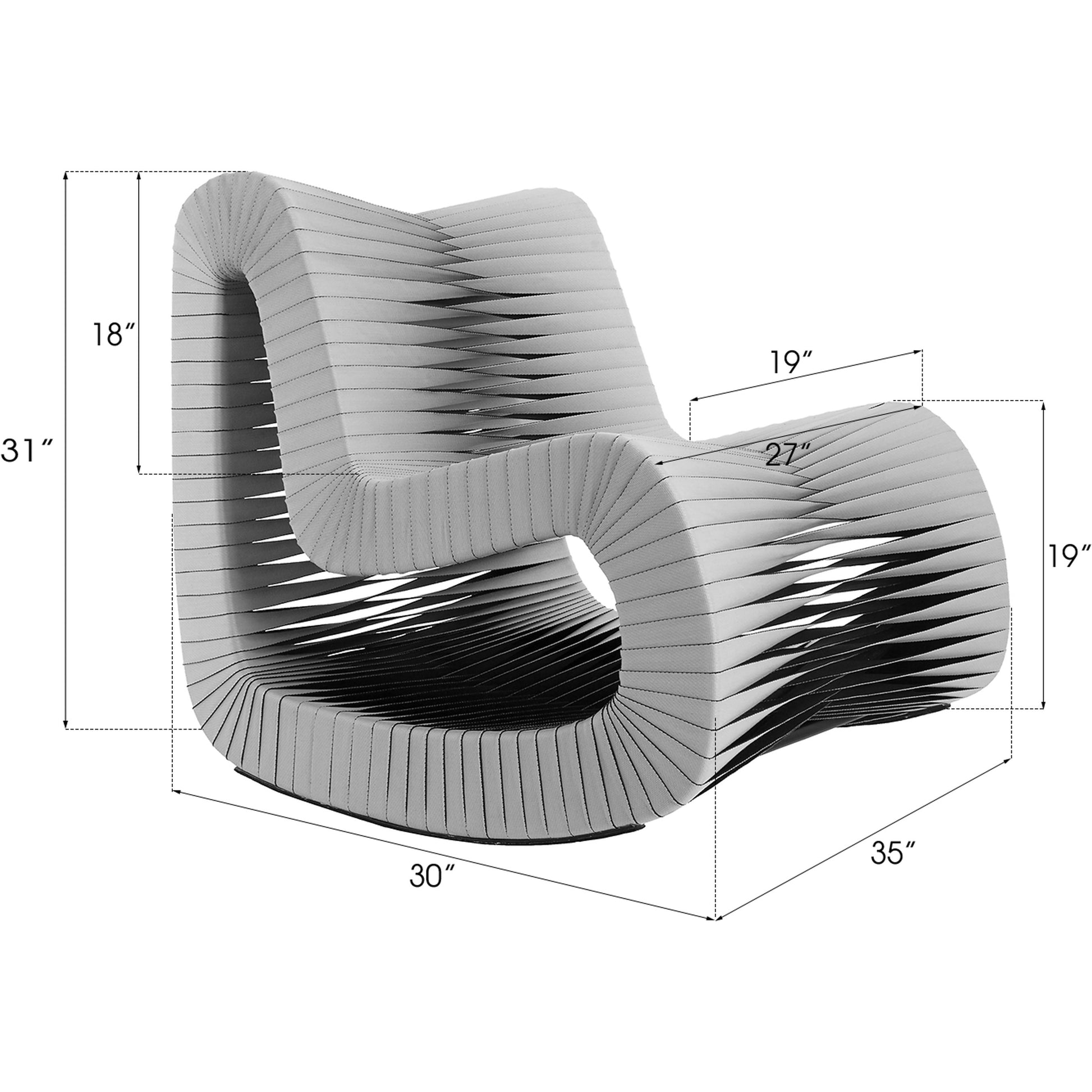 Seat Belt Rocking Chair by Phillips Collection. Made from cotton in a modern style.