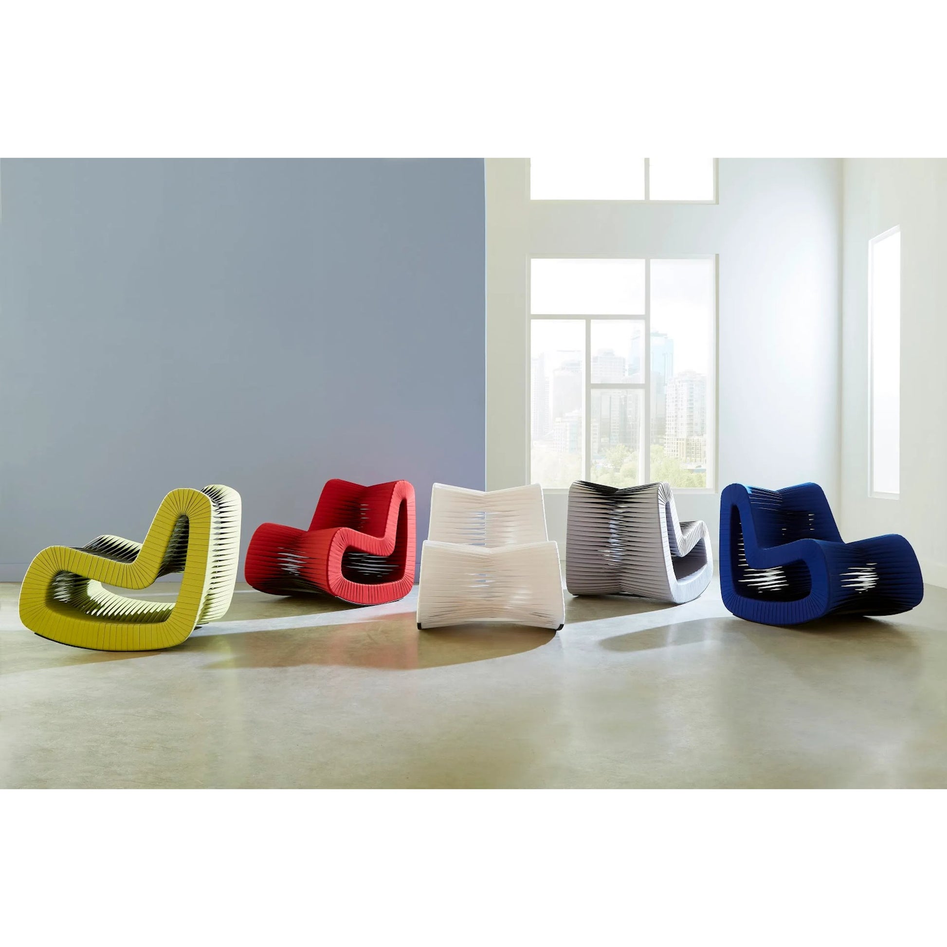 Seat Belt Rocking Chair by Phillips Collection. Made from cotton in a modern style.