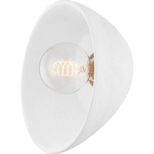 Moraga Wall Sconce by Troy in patina brass. Made from ceramic in a modern style.