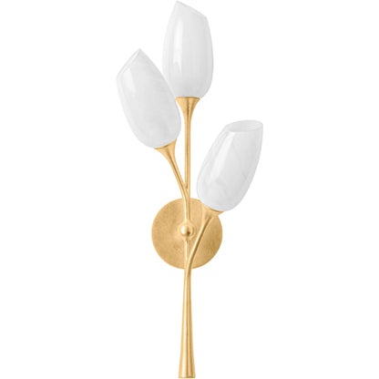 Aldean Wall Sconce by Troy in vintage gold leaf. Made from iron, steel in a modern style.