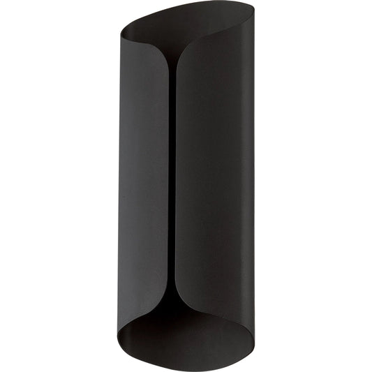 Cole Exterior Wall Sconce by Troy in textured black. Made from aluminum in a unique style.