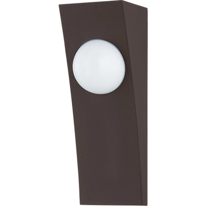 Victor Exterior Wall Sconce by Troy in textured bronze. Made from aluminum in a transitional style.